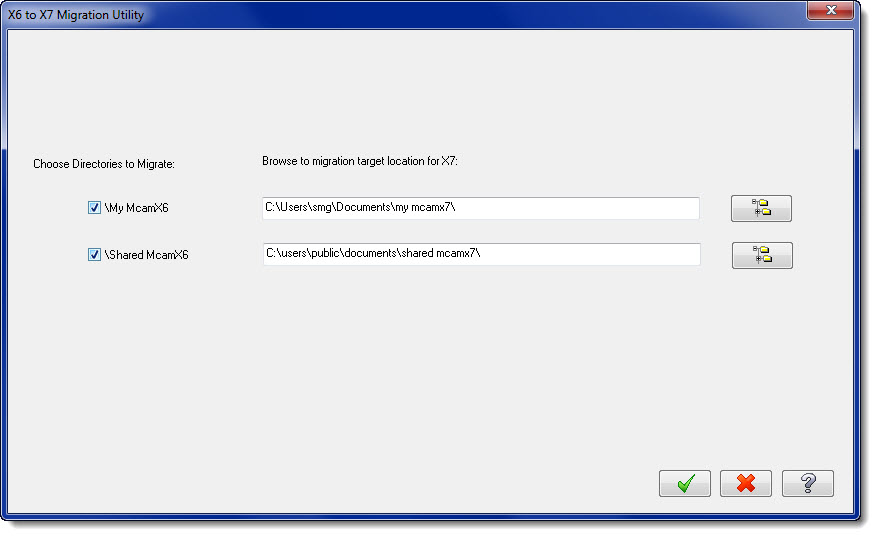 X6 to X7 Migration Utility Dialog X6 to X7 Migration Utility Dialog