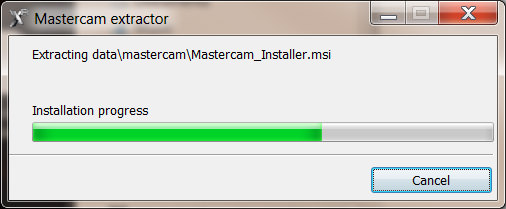 Install Mastercam X8 - Extract