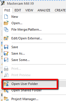 Open User Folder