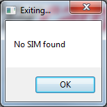 No sim found